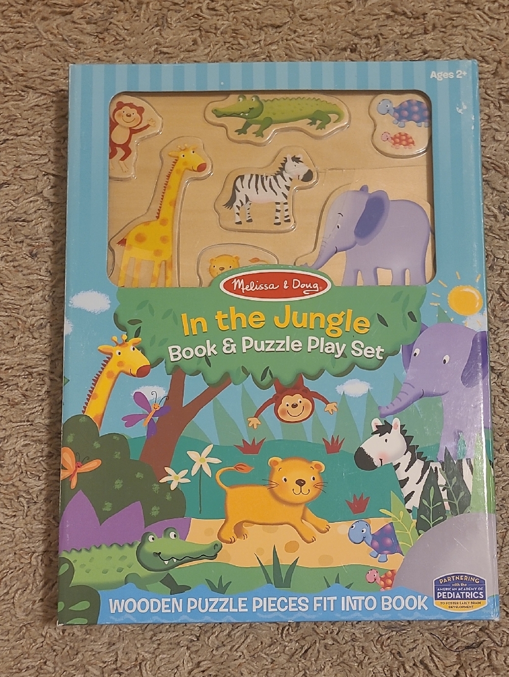 Melissa and Doug In The Jungle Book & Wooden 7-Piece Puzzle Play Set- Toddler 2+